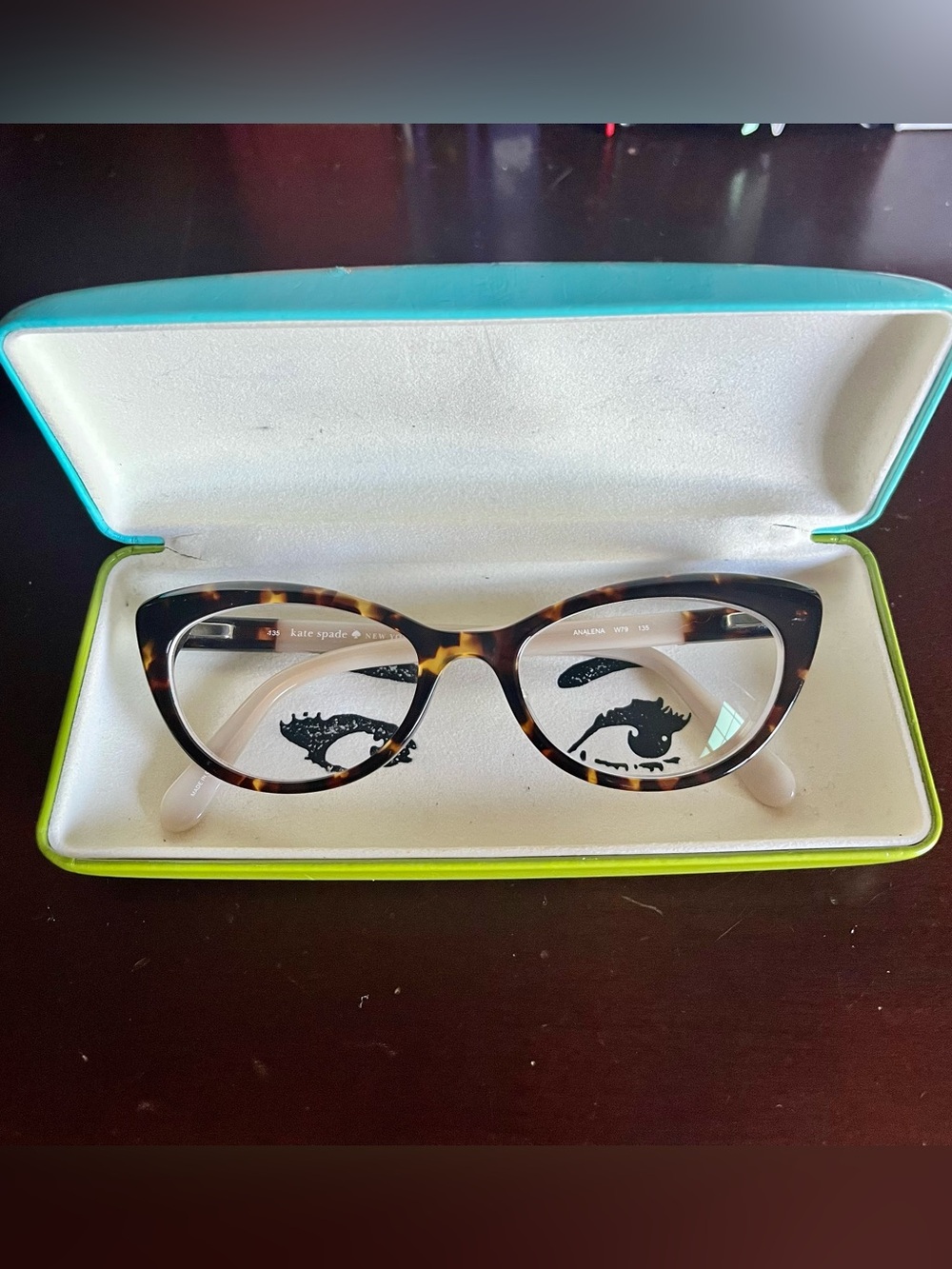 Kate Spade “Analena” Brown Tortoiseshell Cat-Eye Glasses